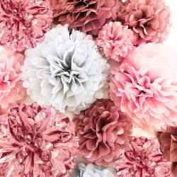 Pompon - Rose mix - 20 stk.
