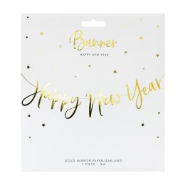 Banner - HAPPY NEW YEAR - Guld