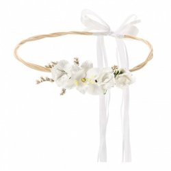 Blomsterkrone - Hvid - 18 cm