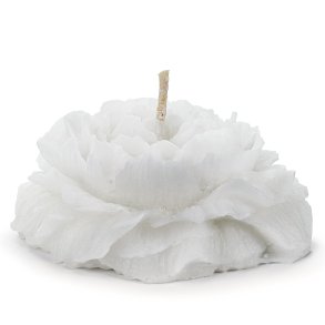 Flydelys - Hvid blomst - 8 cm, 4 stk.