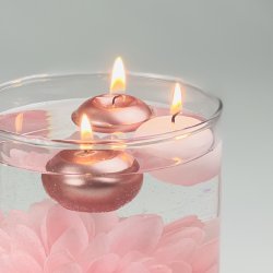 Flydelys - Metallic rose gold - 4 cm, 5 stk.