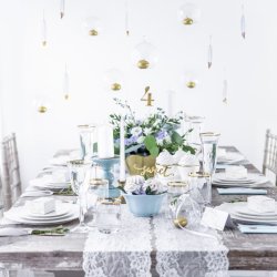 Flydelys - Metallic guld - 4 cm, 5 stk.