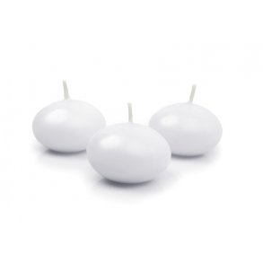 Flydelys - Hvid - 5 cm, 4 stk.