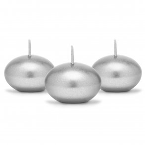 Flydelys - Metallic slv - 4 cm, 5 stk.