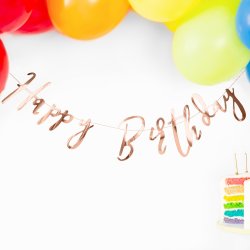 Banner - HAPPY BIRTHDAY - Rosaguld