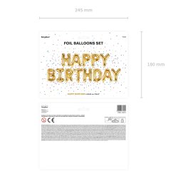 Folieballon - HAPPY BIRTHDAY - Guld