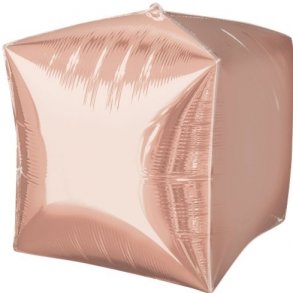 Folieballon - Cube - ROSA GULD - 38 cm - 3 stk.