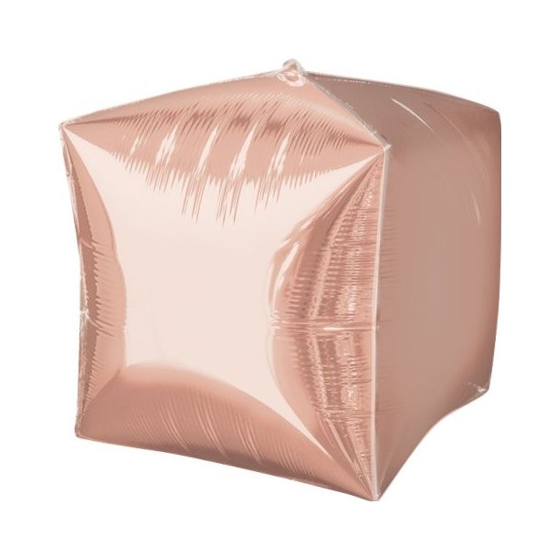 Folieballon - Cube - ROSA GULD - 38 cm - 3 stk.