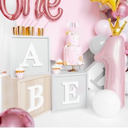 Folieballon - TAL 1 - Lyserd med guldkrone