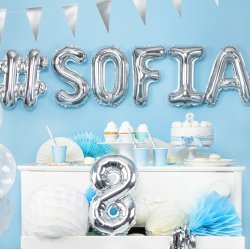 Folieballon - Bogstav I - 35 cm - Slv