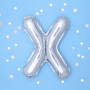 Folieballon - Bogstav X - 35 cm - Slv