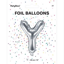 Folieballon - Bogstav Y - 35 cm - Slv