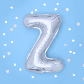 Folieballon - Bogstav Z - 35 cm - Slv