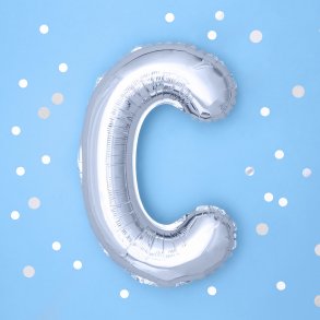 Folieballon - Bogstav C - 35 cm - Slv