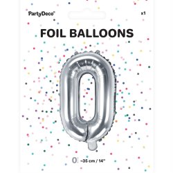 Folieballon - Bogstav O - 35 cm - Slv