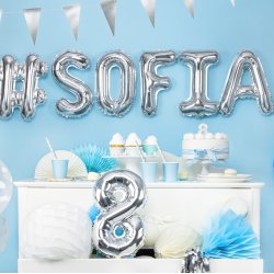 Folieballon - Bogstav S - 35 cm - Slv