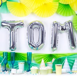 Folieballon - Bogstav T - 35 cm - Slv