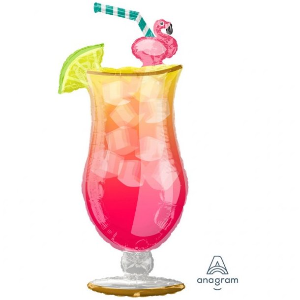 Folieballon - Flamingo Tropical Drink - 104 cm
