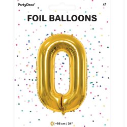 Folieballon - GULD - TAL 0 - 86 cm