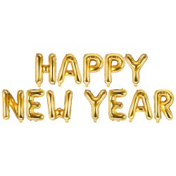 Folieballon - HAPPY NEW YEAR - Guld