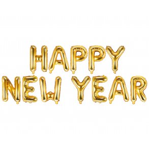 Folieballon - HAPPY NEW YEAR - Guld