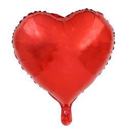 Folieballon - HJERTE - Rd 45 cm