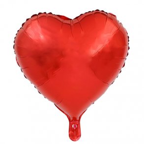 Folieballon - HJERTE - Rd 45 cm