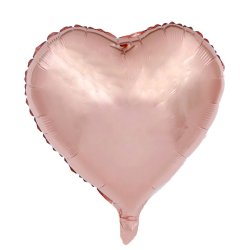 Folieballon - HJERTE - Rose gold 45 cm