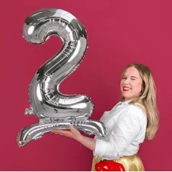 Folieballon - SLV - TAL 2 - 70 cm - Stende
