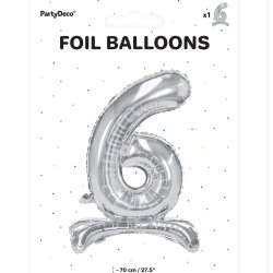 Folieballon - SLV - TAL 6 - 70 cm - Stende