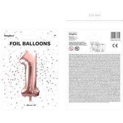 Folieballon - ROSAGULD - TAL 1 - 86 cm