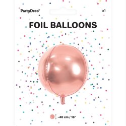 Folieballon - RUND - ROSA GULD - 40 cm