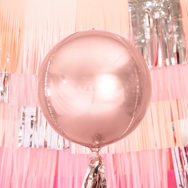 Folieballon - RUND - ROSA GULD - 40 cm