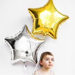 Folieballon - STJERNE - Guld Metallic - 48 cm