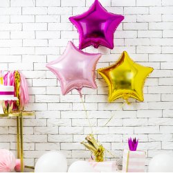 Folieballon - STJERNE - Guld Metallic - 48 cm