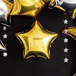 Folieballon - STJERNE - Guld Metallic - 48 cm