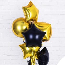 Folieballon - STJERNE - Guld Metallic - 48 cm