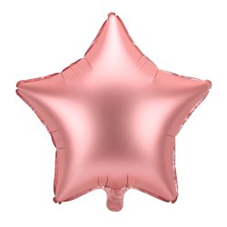 Folieballon - STJERNE - Rosaguld Satin - 48 cm