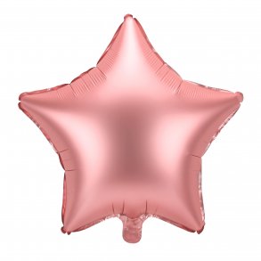 Folieballon - STJERNE - Rosaguld Satin - 48 cm