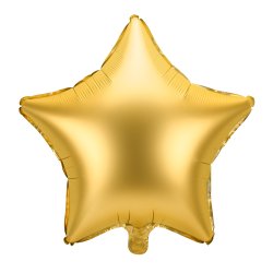Folieballon - STJERNE - Guld Satin - 48 cm