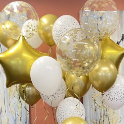 Folieballon - STJERNE - Guld Satin - 48 cm