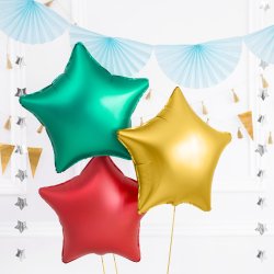 Folieballon - STJERNE - Guld Satin - 48 cm