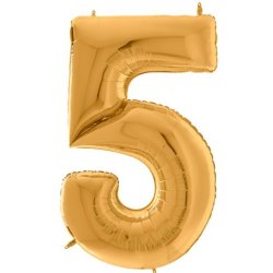 Folieballon XL - GULD - TAL 5 - 160 cm