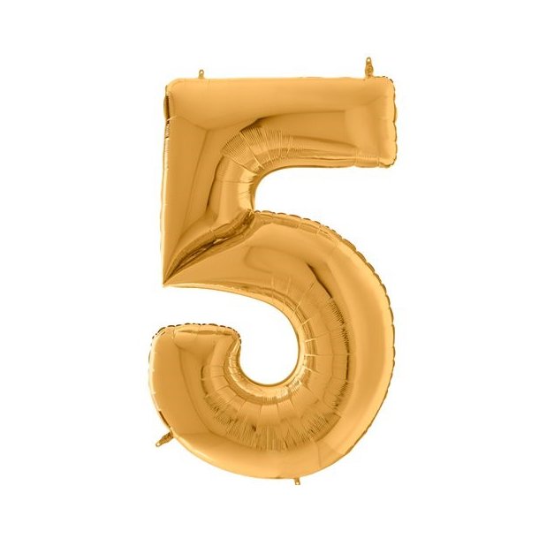 Folieballon XL - GULD - TAL 5 - 160 cm