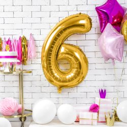Folieballon - GULD - TAL 6 - 86 cm