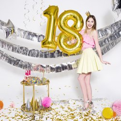 Folieballon - GULD - TAL 8 - 86 cm