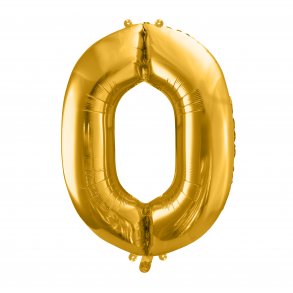 Folieballon - GULD - TAL 0 - 86 cm