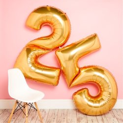 Folieballon XL - GULD - TAL 2 - 160 cm