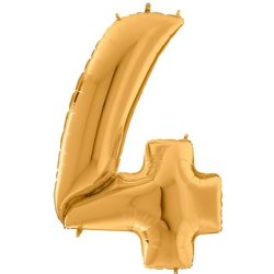 Folieballon XL - GULD - TAL 4 - 160 cm