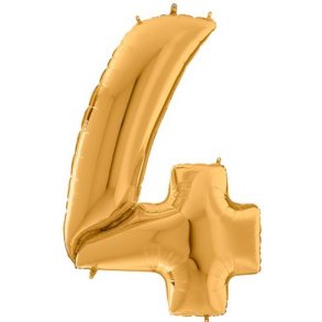 Folieballon XL - GULD - TAL 4 - 160 cm